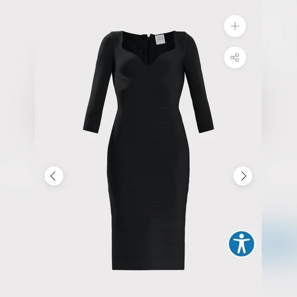 Herve Leger Icon Sweetheart Midi Dress XS $890 - Picture 2 of 9